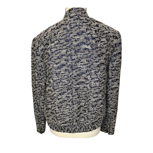 FOSSIL Arlene Jacket Blue Multi Leopard Print Metallic Full Zip Size Medium - Picture 5 of 8